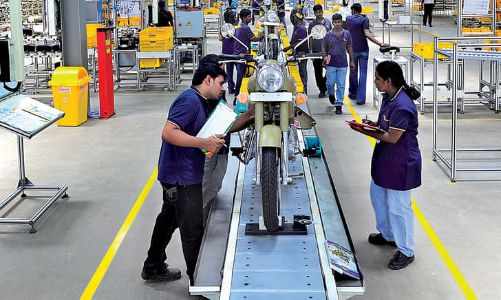 Spotless, streamlined and ready to roll out 2.5 lakh bikes from 2014 with scope to build 5 lakh bikes. 